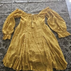 3/4 sleeve milk maid style mid length dress